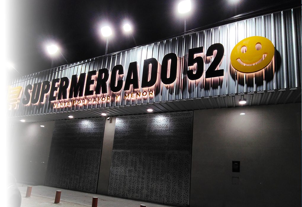 Cartelería luminosa de Supermercado 52